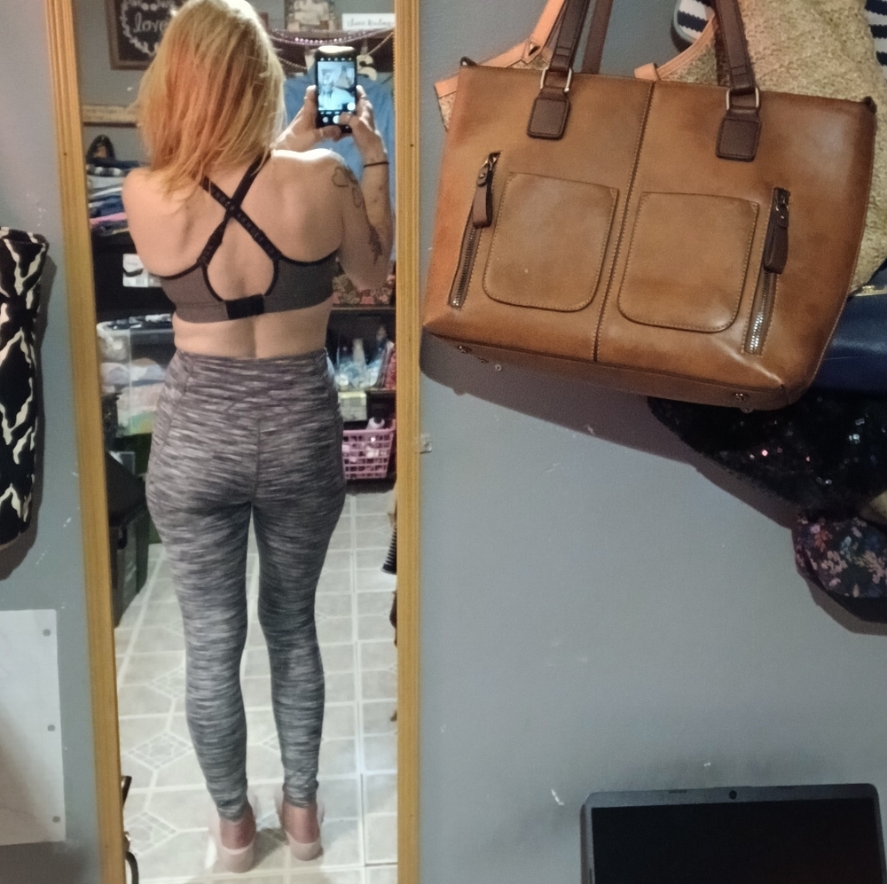 🎈Zella🎈BUY 1 GET 1 🆓🎈Striped High Waisted Leggings Sz M - Picture 13 of 13